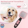 PETPAWJOY Slicker Brush for Dogs - Gently Cleaning Pin Brush for Shedding, Small Dogs, Puppy, Yorkie, Poodle, Rabbits, Cats - Pink