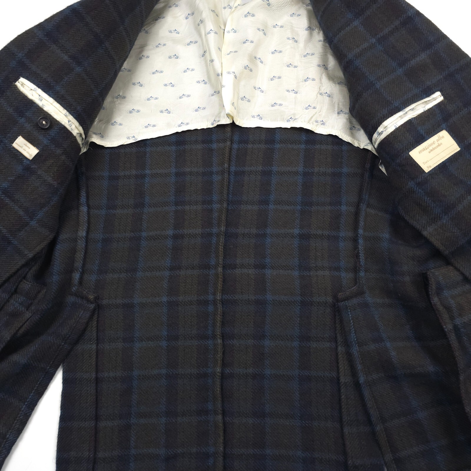Pre-owned Massimo Alba $1775  Moon Rock Wool Tweed Blazer Jacket Mens Us 38r (italy 48r) In Green