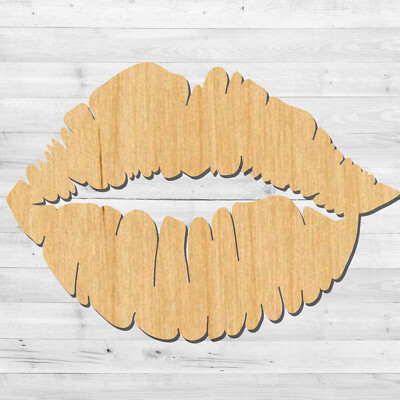 Lips Cut out, Wood plaque sign,wood Crafts,Craft supply, 