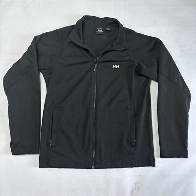 Helly Hansen Authentic CREW SOFTSHELL JACKET Black Logo Mens Medium M