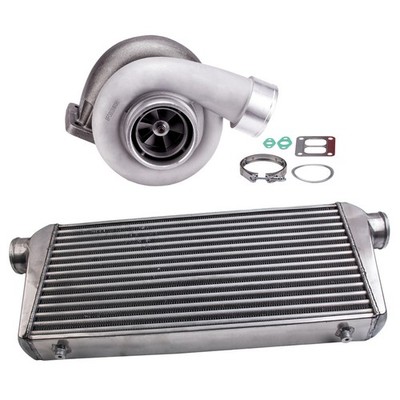GT45 GT42  T4 Turbocharger + 600x300x76mm Intercooler for 4.0L-6.0L Engine 600HP