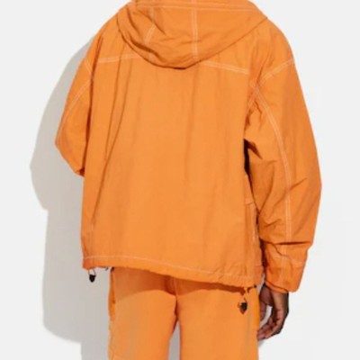COACH COACH MEN'S LIGHTWEIGHT WINDBREAKER XL & XXL IN WASHED BLACK OR FADED ORANGE