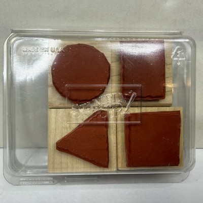 Stampin' Up! Basic Shapes Wood Mounted Rubber Stamp Set - Circle Square Triangle