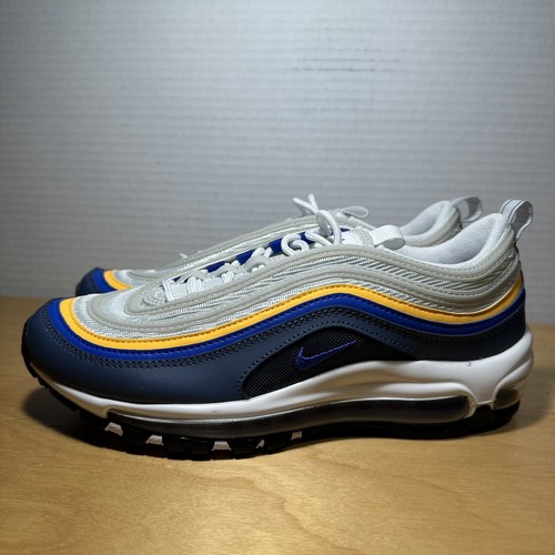 GS Sz 7Y - Nike Air Max 97 Shoes White Blue Laser Orange