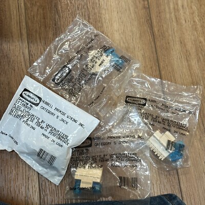 Hubbell Premise Wiring 51108A9 Cat 5 Jack Lof of 4