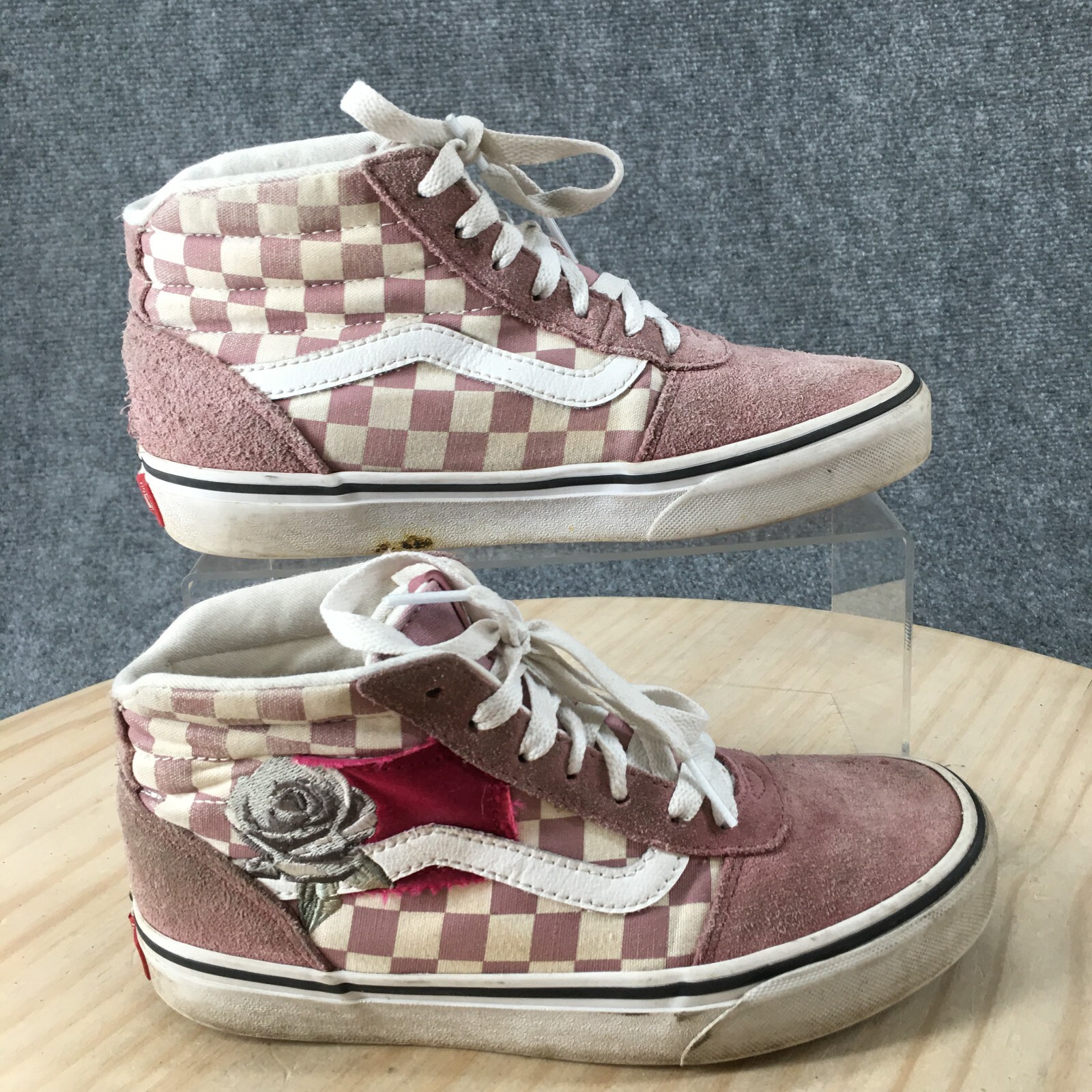 vans with pink roses