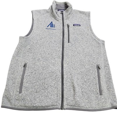 Patagonia Better Sweater Vest Mens Large Grey Heather Full Zip Fleece 25881