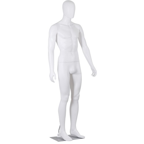 Male Mannequin Full Body Dress Form Adjustable 73Inch Realistic Detachable White