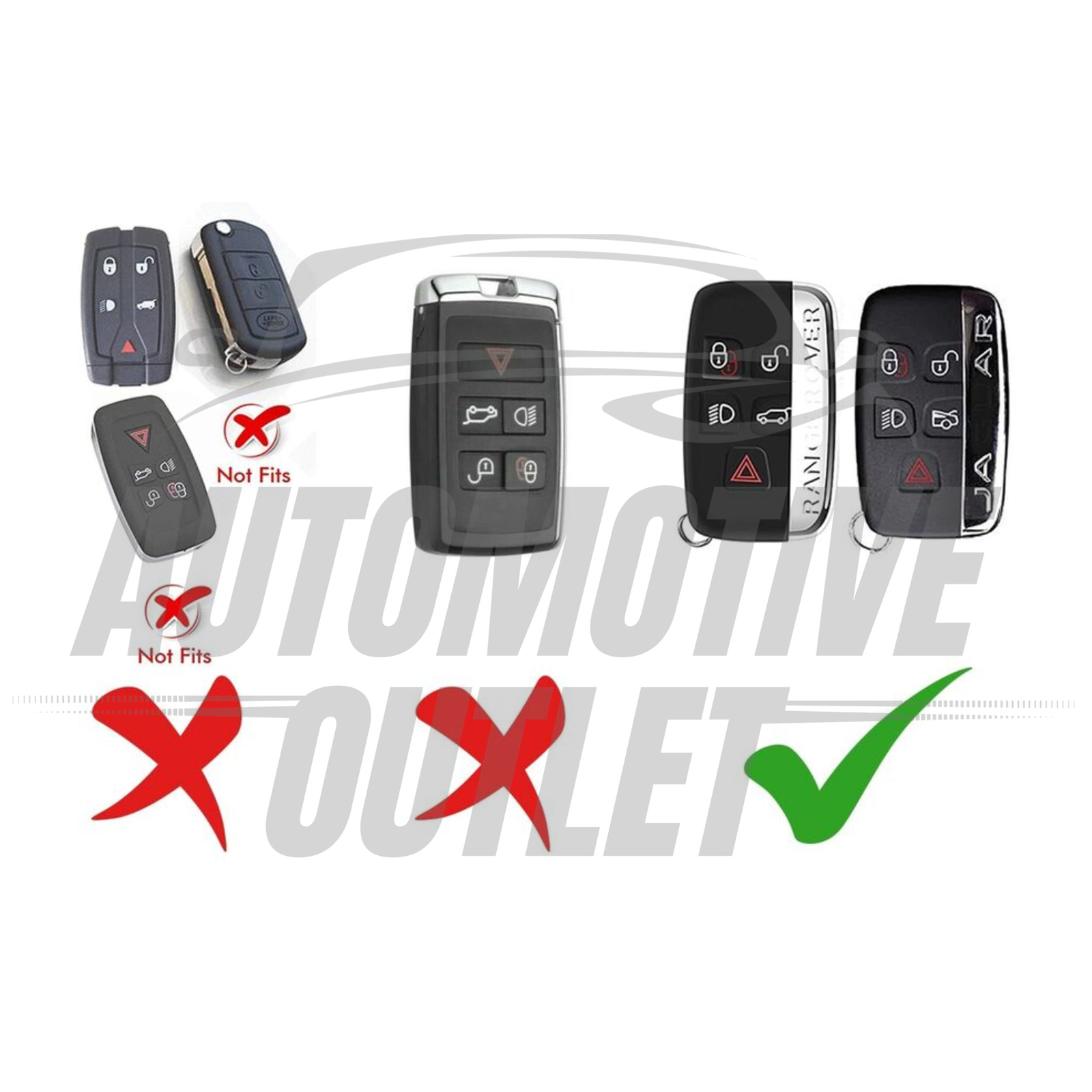 KEY CASE FOB COVER SHELL FOR JAGUAR XF XJ XE XJL RANGE ROVER SPORT EVOQUE FREELA 2