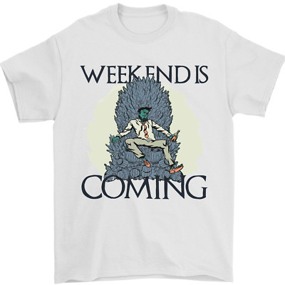 Weekend Funny Beer Cider Wine Alcohol Gin Mens T-Shirt 100% Cotton