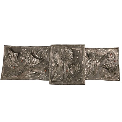 Abstract Mid Century Metal Wall Art Sculpture Duane Johnson Wildweed CO 27 Inch