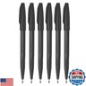Pentel Black Original Sign Pen S520 Fibre Tip Marker Pens Colour Fineliner 2mm Nib 1mm Line Width (Pack of 6) (Green) (Black)