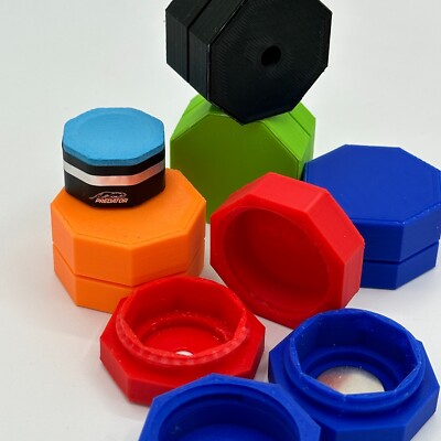 Billiards - Pool PREDATOR Chalk Holders 1080 & PURE SIZES- Capped - Pick a color