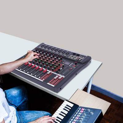 8 Kanal Audio Mixer,Mischpult Mit USB Dj für Karaoke Digital Audio Mixer DHL DE