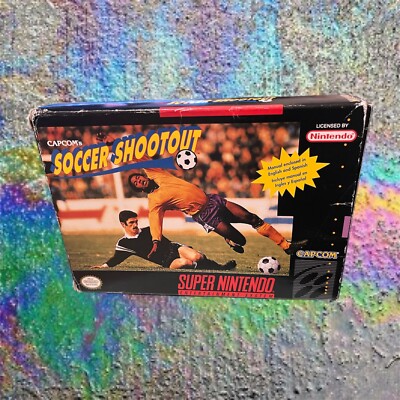 Capcom's Soccer Shootout (SNES) Super Nintendo CIB Complete In Box 1994