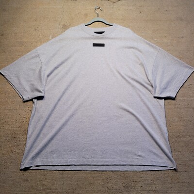 Fear of God Essentials T Shirt Mens XXL Oversized Baggy Heathered Gray Cotton