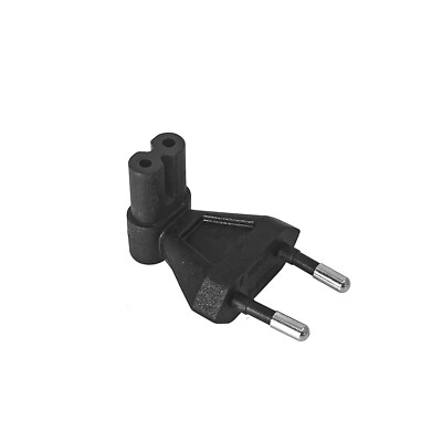 Receptacle Angled Europe CEE7/16 Plug 2 Pin to IEC C7 Right Angle Power Adapter 