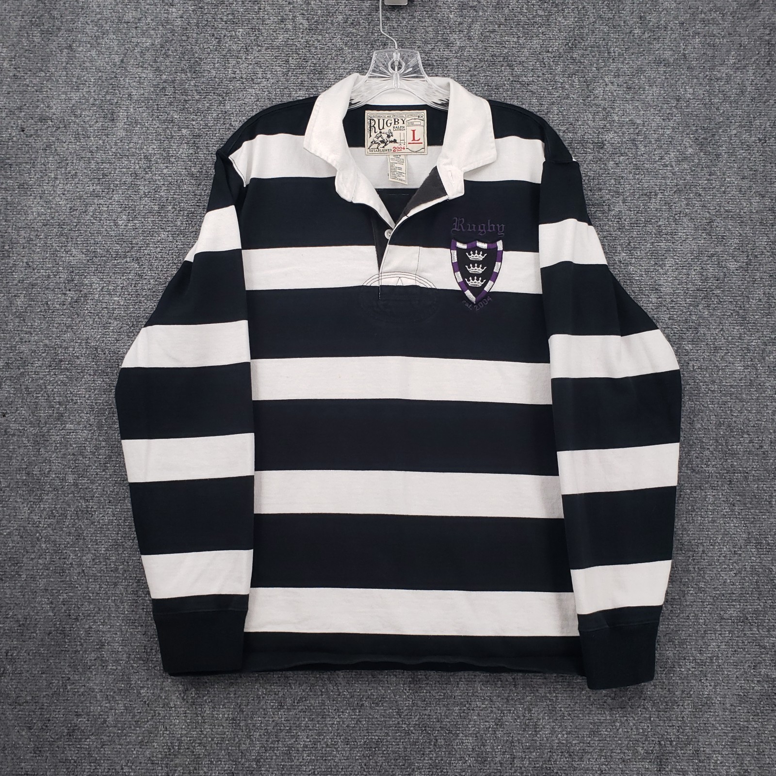 ウェア Polo by Ralph Lauren rugby shirt size L Polo Ralph Lauren Long Sleeve Rugby Shirt USA #3 Men's Size