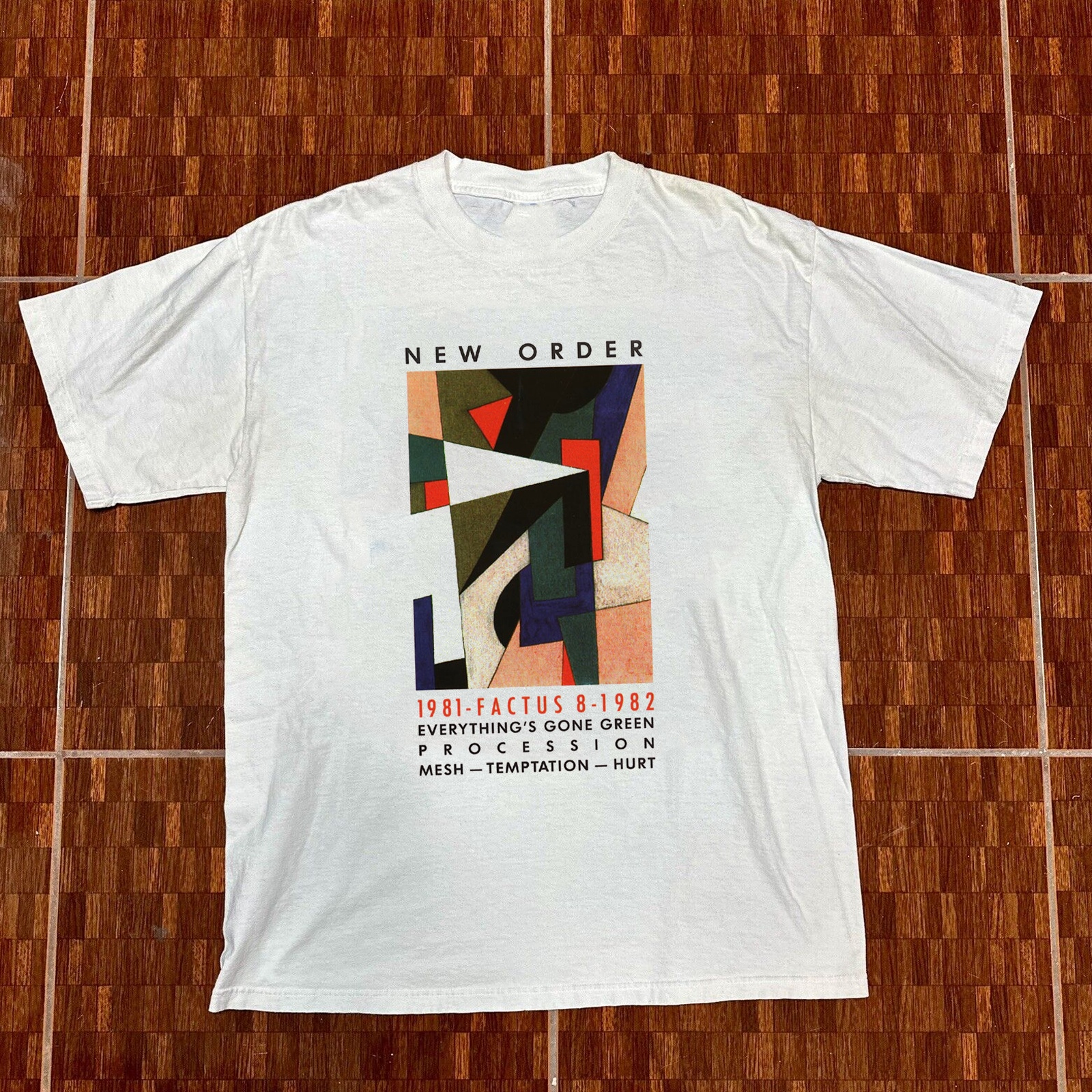 New Order – 1981-1982 Band Short Sleeve Cotton White All Size Unisex Shirt YA38