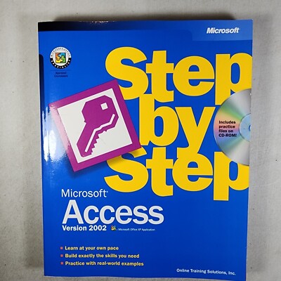 Vintage Microsoft Access Version 2002 Step by Step Softcover With CD-ROM