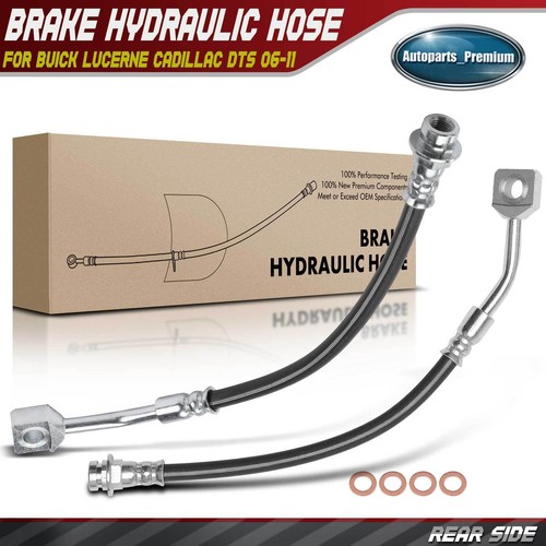 2Pcs Rear LH & RH Brake Hydraulic Hose for Buick Lucerne Cadillac DTS 2006-2011