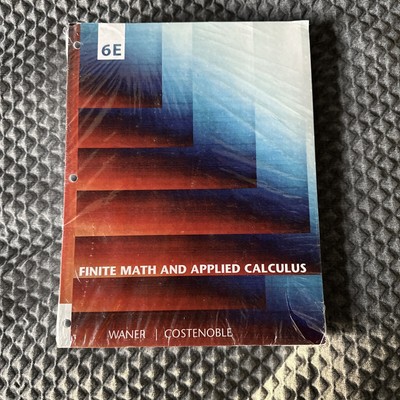 Waner And Constenoble Finite Math And Applied Calculus 6E Cengage Learning