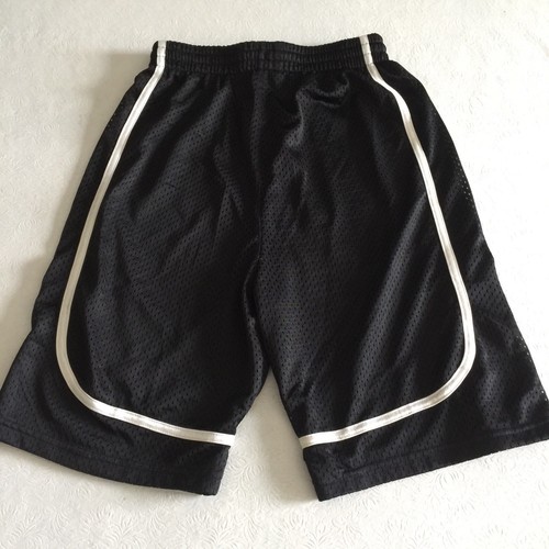 Reebok Black and White Mesh Basketball Shorts Athletic GUC Unisex Kid's Large
