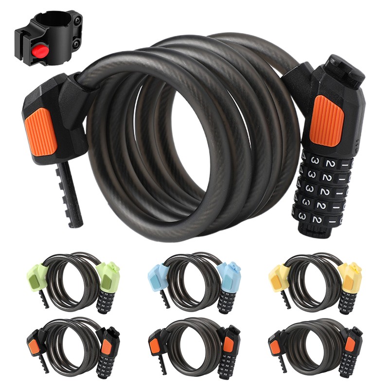 Bike Cable Lock MTB Road Bike 5 Digit Anti-theft Safety Pass