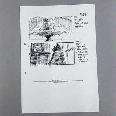 Harry Potter Production Used Storyboard Hagrid Harry Gringotts Sc.53