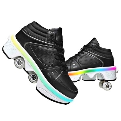 For Men And Women Kids Roller Skates With 4 Shiny Wheel 2 In 1 ...