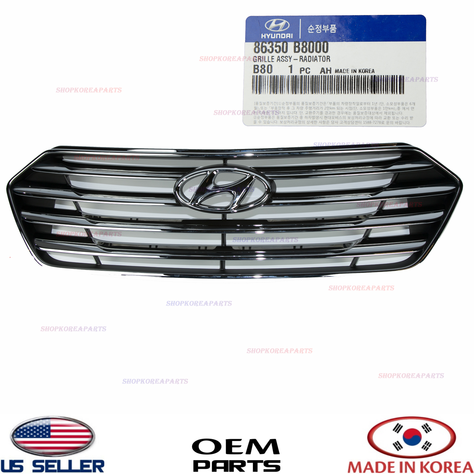 2013-2016 Hyundai Santa Fe XL Grille Radiator Front | 86350B8000