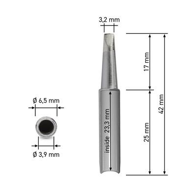 Original Quick Dauerlötspitze meißelförmig 3,2mm für Lötstation 3103/3104/TS1100