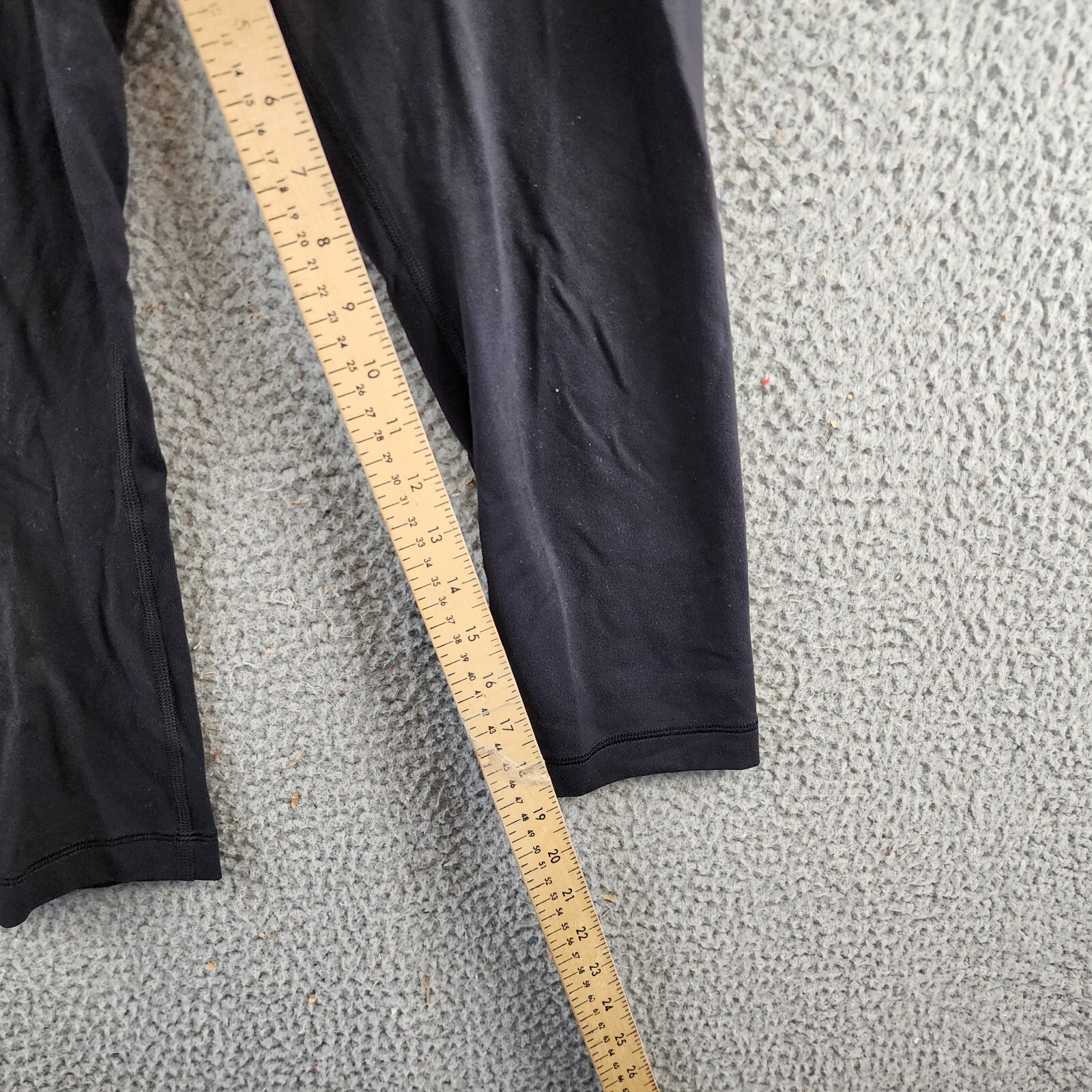 Lululemon Leggings Women's Black Lime Stripe Waist Capri Comfort Stretch - Picture 9 of 11