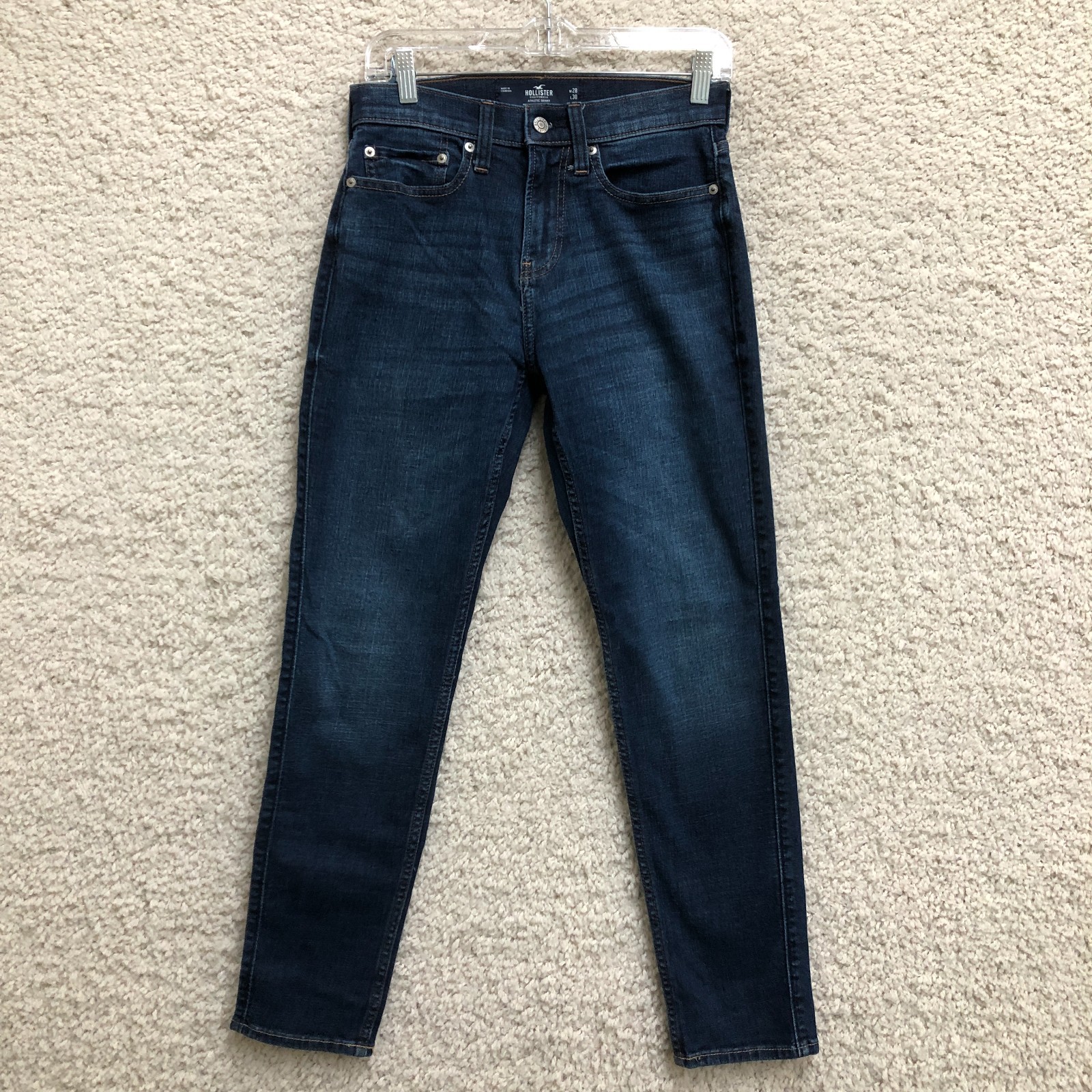 Hollister Jeans 28x30 (Fits 28x28) Mens Blue Athletic Skinny Advanced Stretch