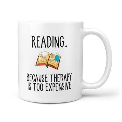 Funny READING Birthday Gift Mug for Book Worm, Present for Reader, Daughter