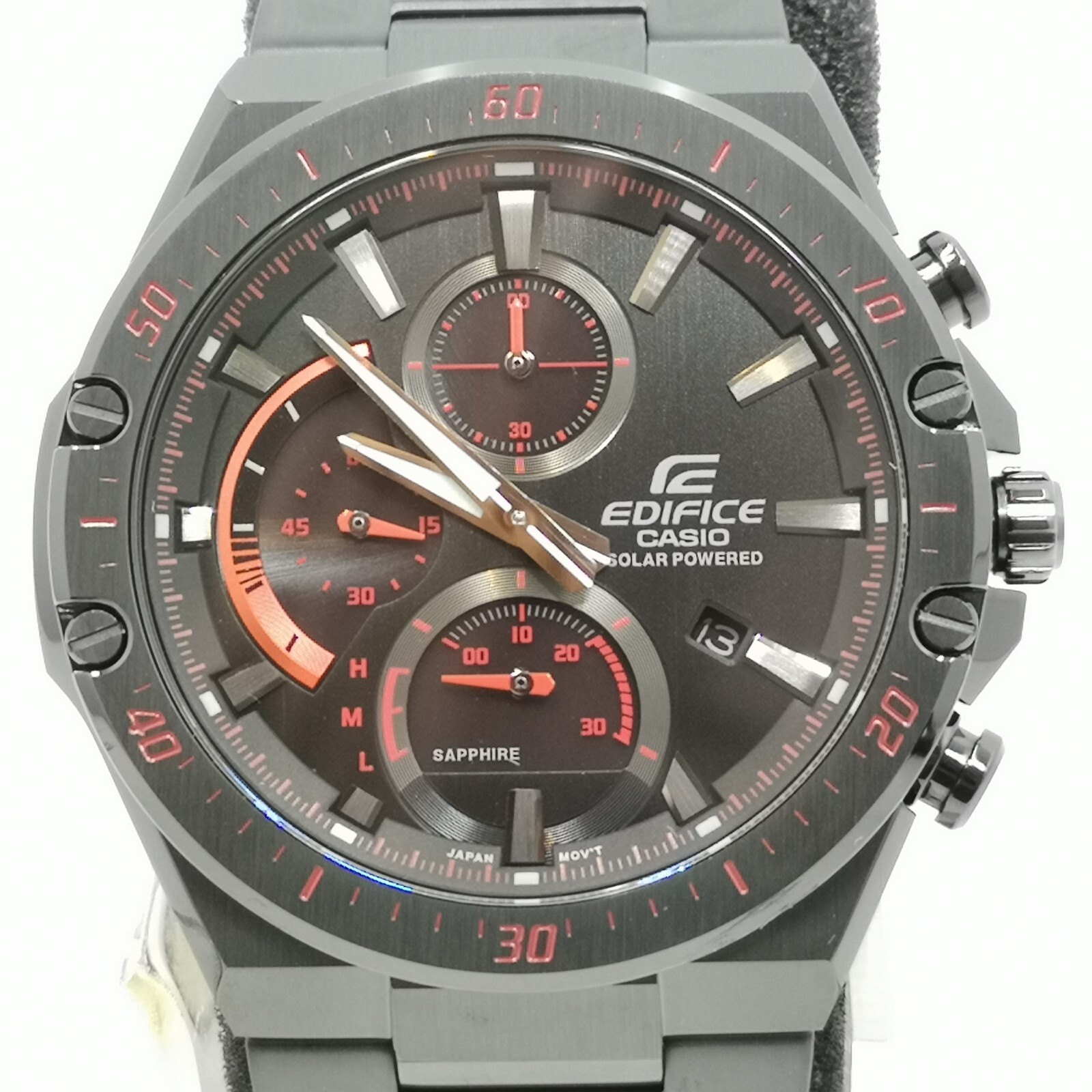 Pre-owned Casio Edifice Efs-s560ydc-1ajf Black Solar Men's Watch In Box