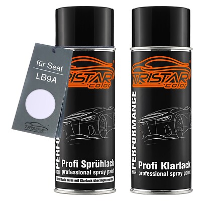 Autolack Spraydosen Set für Seat LB9A Blanco Candy Brillantweiss Basis Klarlack