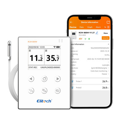 Elitech Temperature Humidity Data Logger Wireless Moniter -40~176  RCW-800W-THE