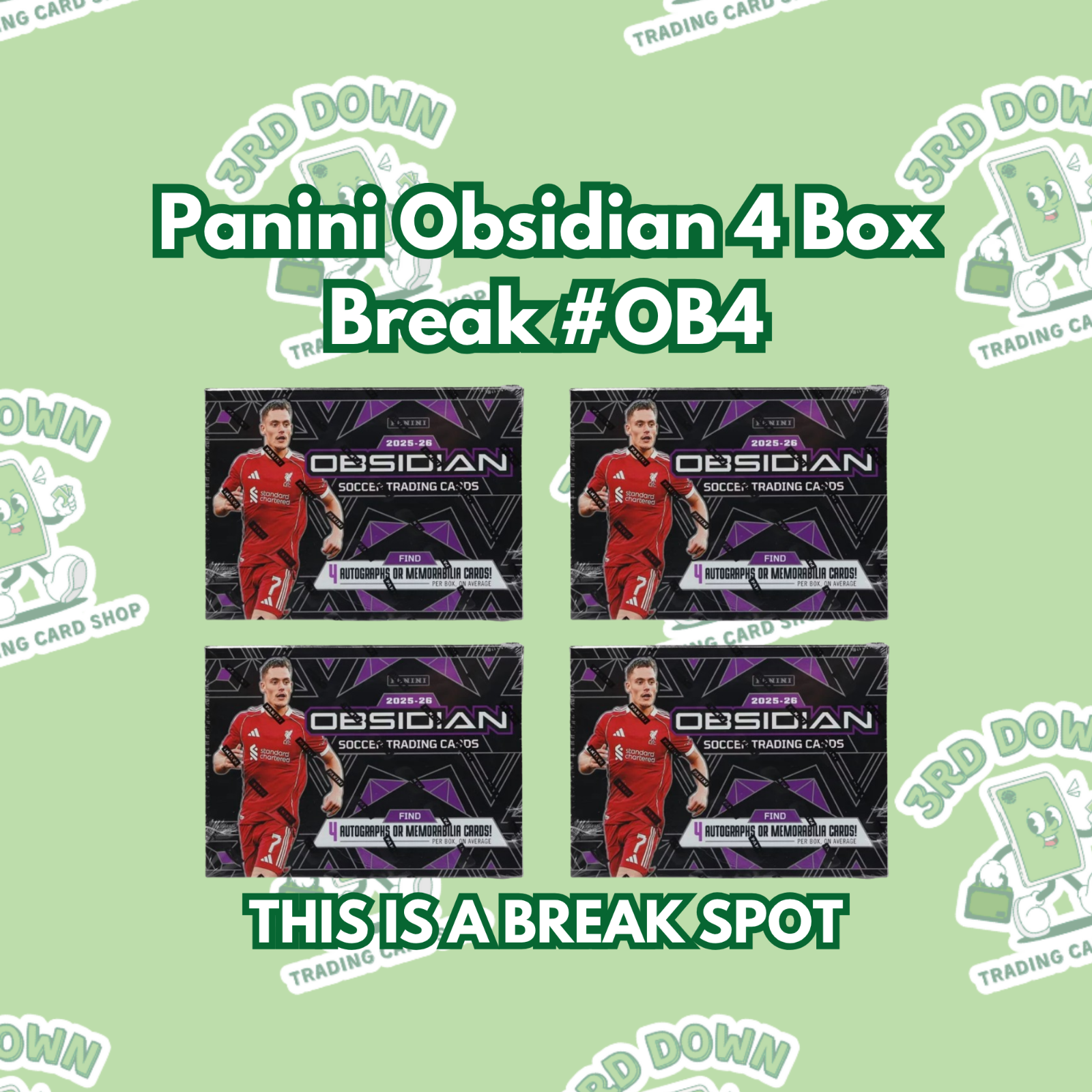 Ajax Rest Panini Obsidian  4  BOX BREAK  #J13926 #OB4