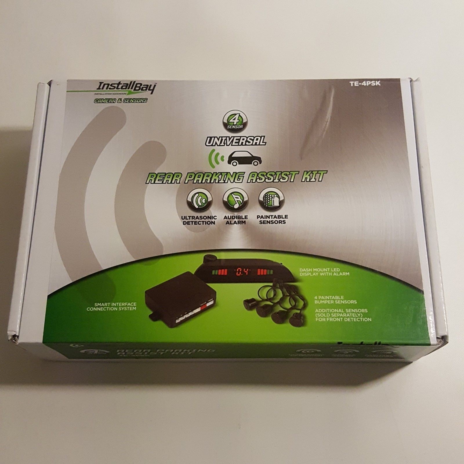 Install Bay TE-4PSK Universal Rear Parking Assist Kit 4 Sensor Camera & Sensors