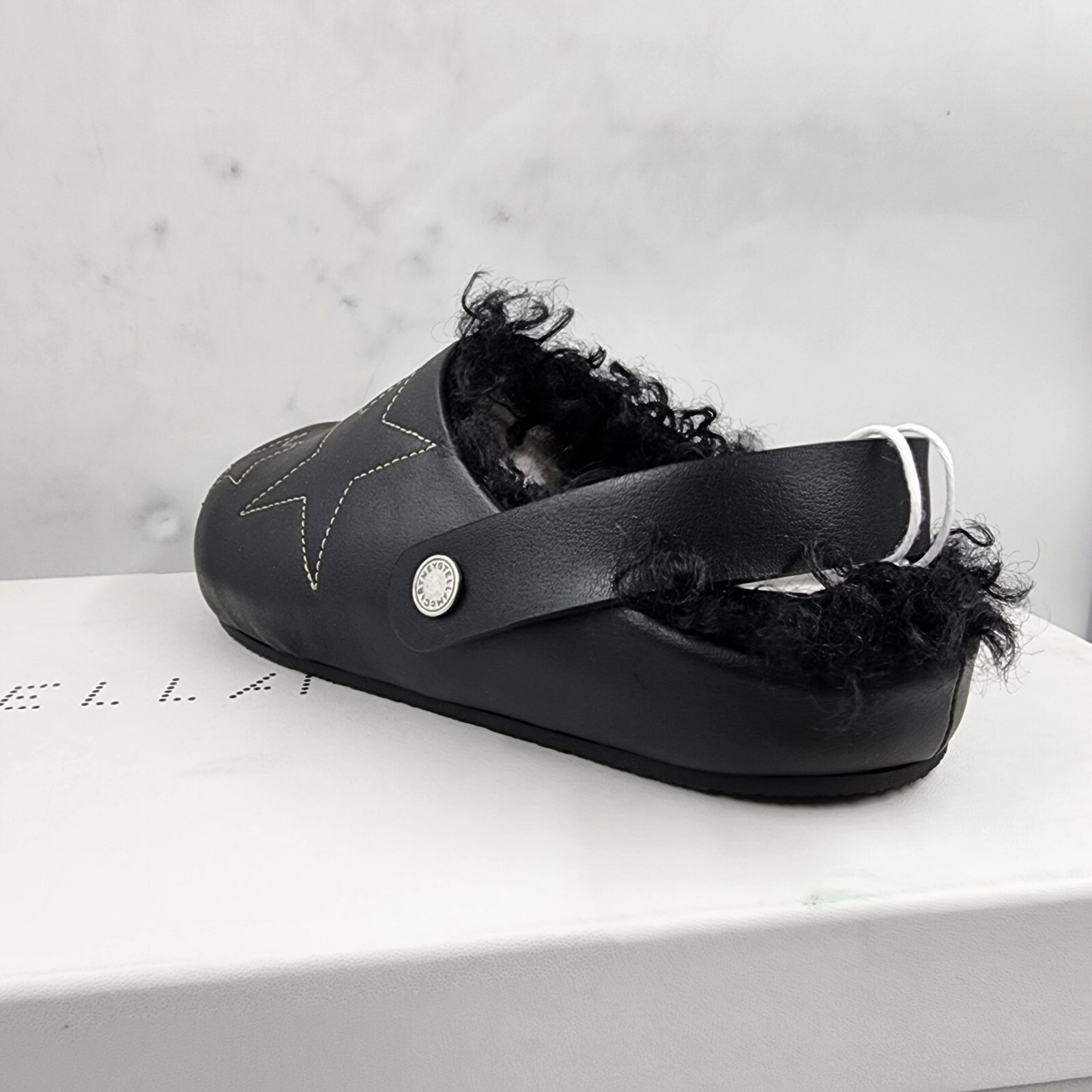 Stella McCartney Elyse Alter Star Clogs Women's 35/5US Black Star Stitch Slip On - Picture 12 of 16