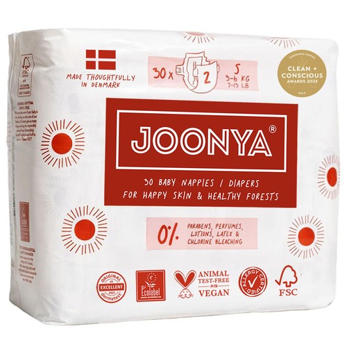 Joonya Baby Diapers, Size 2 S (7-13 lb) - 1 Bag 2 S Pound), White