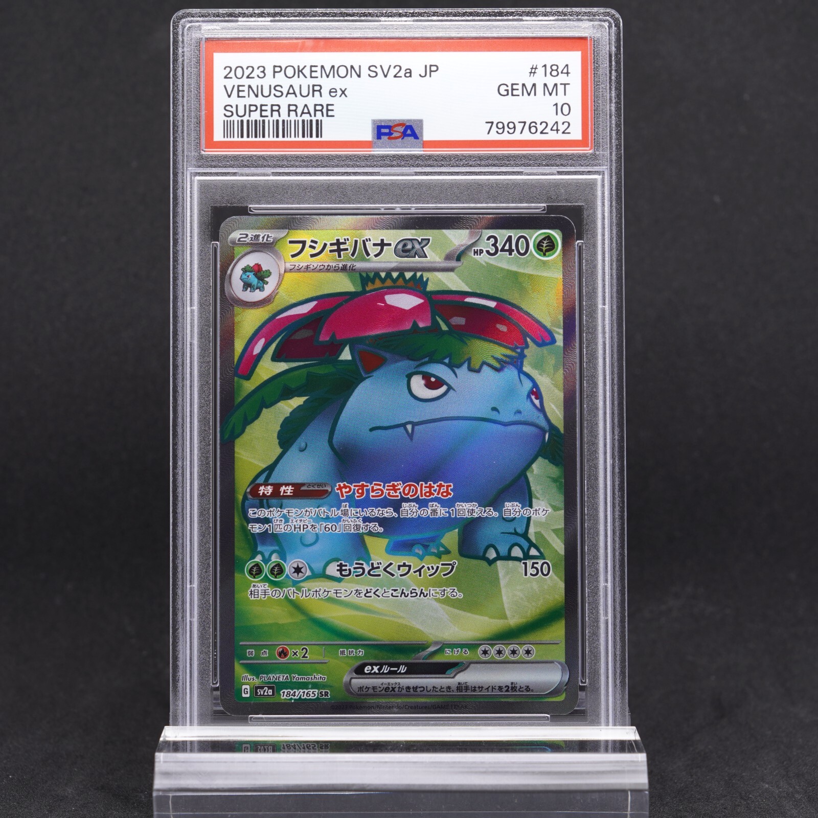 PSA 10 Venusaur ex 184/165 SR Pokemon 151 Japanese Full Art PSA 10 Venusaur ex 184/165 SR Pokemon 151 Japanese Full Art