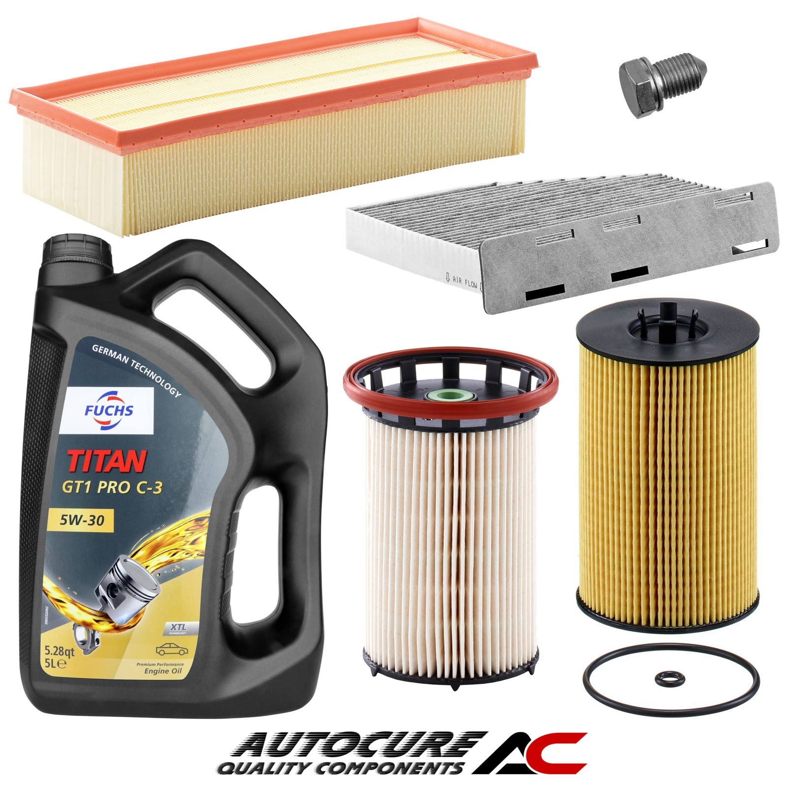 FITS VW SCIROCCO 2.0 GT TDI DSG MK3 2014 ONWARDS FULL FILTER SERVICE KIT & 5L