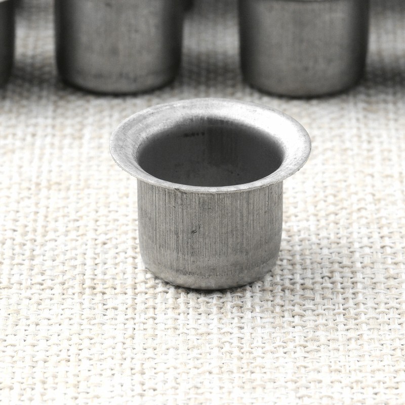 12Pcs Metal Candle Cup Candle Holders Tealight Cups Tea Light Tins Bowl Candle