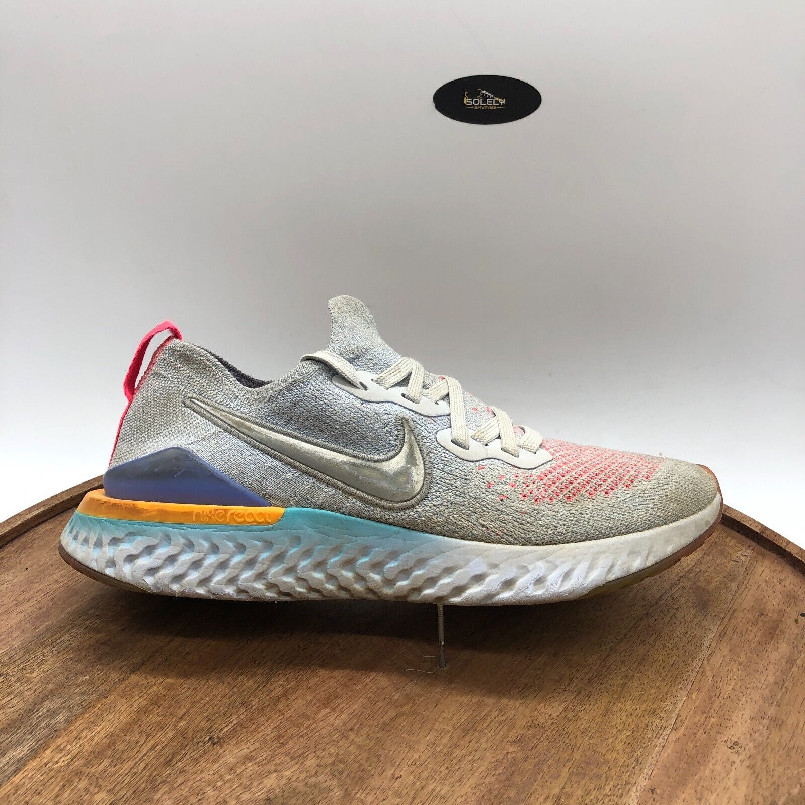 Nike Epic React Flyknit 2 (GS) Running Shoes AQ3243-414 Youth Size 6.5Y Womens 8 Nike Epic React Flyknit 2 (GS) Running Shoes AQ3243-414 Youth Size 6.5Y Womens 8