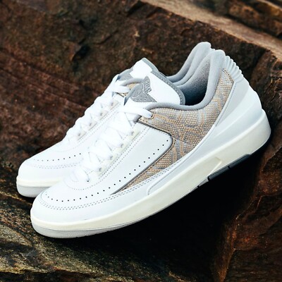 Nike Air Jordan 2 retro Low Shoes White Cement Gray DV9956-100 Men's Sizes NEW