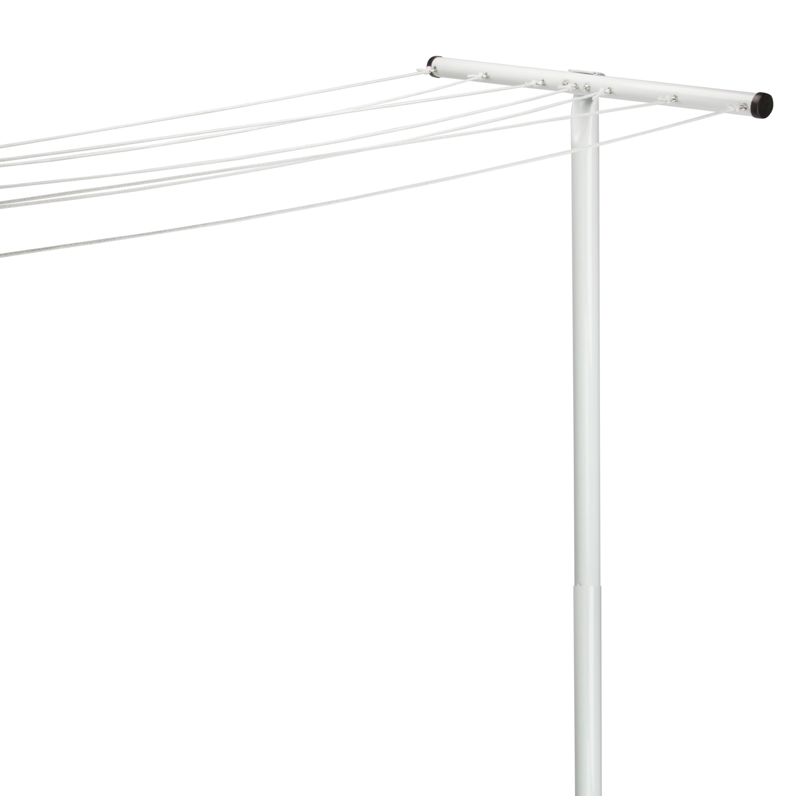 Honey-Can-Do Steel T-Post 7-Line Outdoor Drying Rack, White