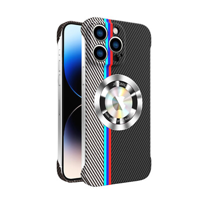 Fr iPhone 15 14 13 12 11 Pro Max Slim Hybrid Carbon Fiber Mag Safe Magnetic Case