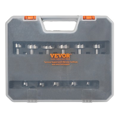 VEVOR Forstner Bit Set 16 Pcs Forstner Drill Bits Set for Wood 1/4" to 1-5/8"